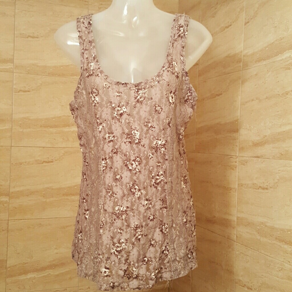 Maurice's Lace Floral Tank Top